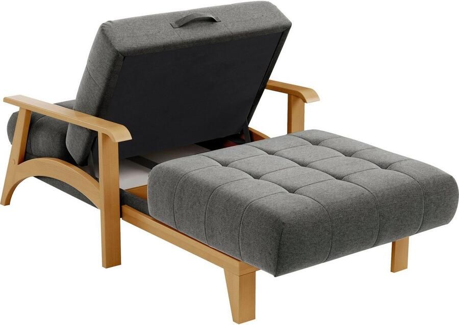 Sit&more Récamier Billund Armleuningen van eikenkleurig beukenhout verschillende bekledingen en kleuren - Foto 4