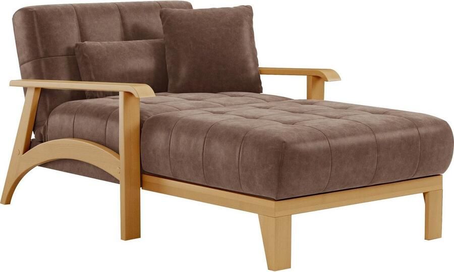 Sit&more Récamier Billund Armleuningen van eikenkleurig beukenhout verschillende bekledingen en kleuren - Foto 7