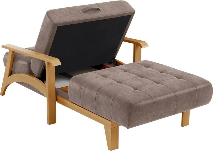 Sit&more Récamier Billund Armleuningen van eikenkleurig beukenhout verschillende bekledingen en kleuren - Foto 4