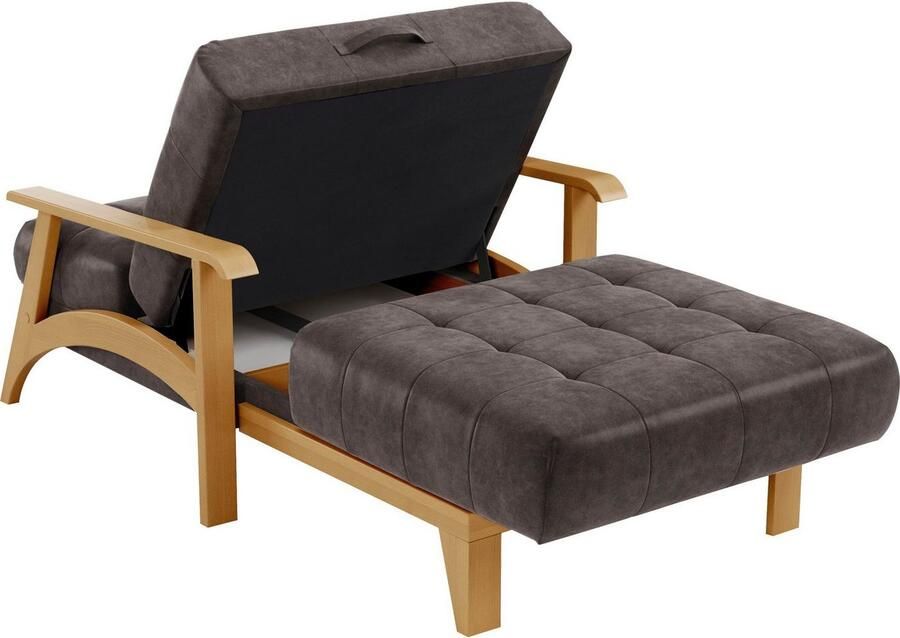 Sit&more Récamier Billund Armleuningen van eikenkleurig beukenhout verschillende bekledingen en kleuren - Foto 4