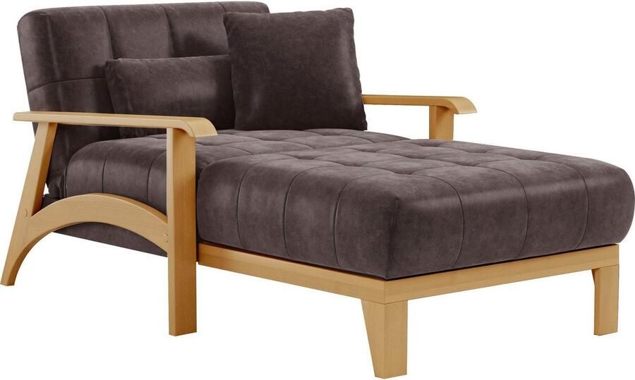 Sit&more Récamier Billund Armleuningen van eikenkleurig beukenhout verschillende bekledingen en kleuren - Foto 7