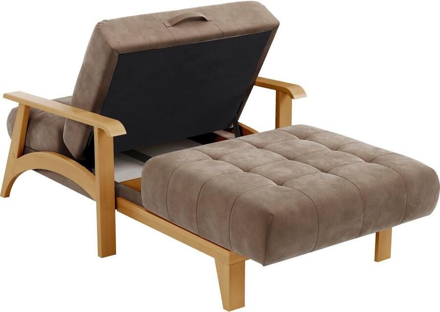 Sit&more Récamier Billund Armleuningen van eikenkleurig beukenhout verschillende bekledingen en kleuren - Foto 4