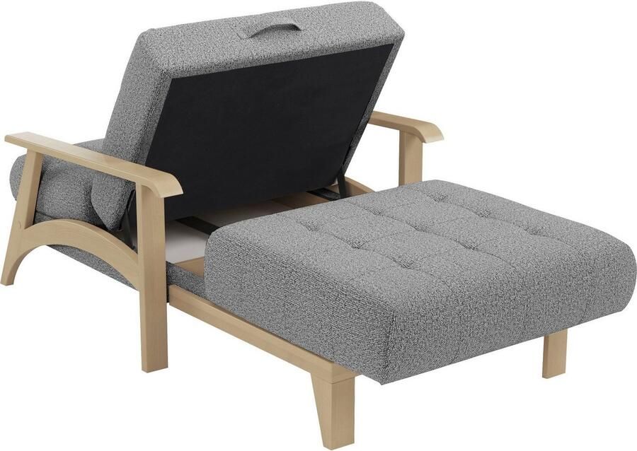 Sit&more Récamier Billund Armleuningen van natuurlijk beukenhout verschillende bekledingen en kleuren - Foto 4