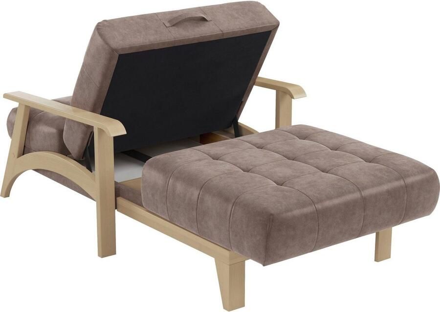 Sit&more Récamier Billund Armleuningen van natuurlijk beukenhout verschillende bekledingen en kleuren - Foto 4