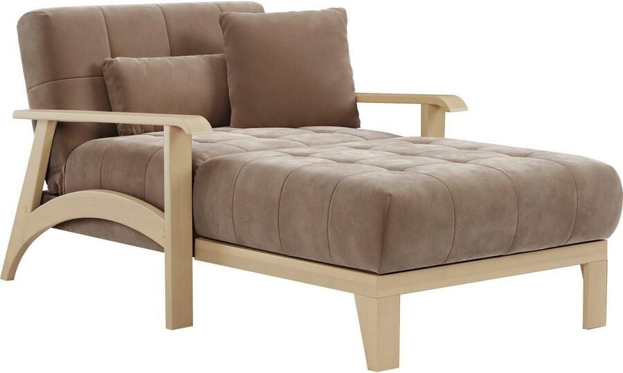 Sit&more Récamier Billund Armleuningen van natuurlijk beukenhout verschillende bekledingen en kleuren - Foto 6