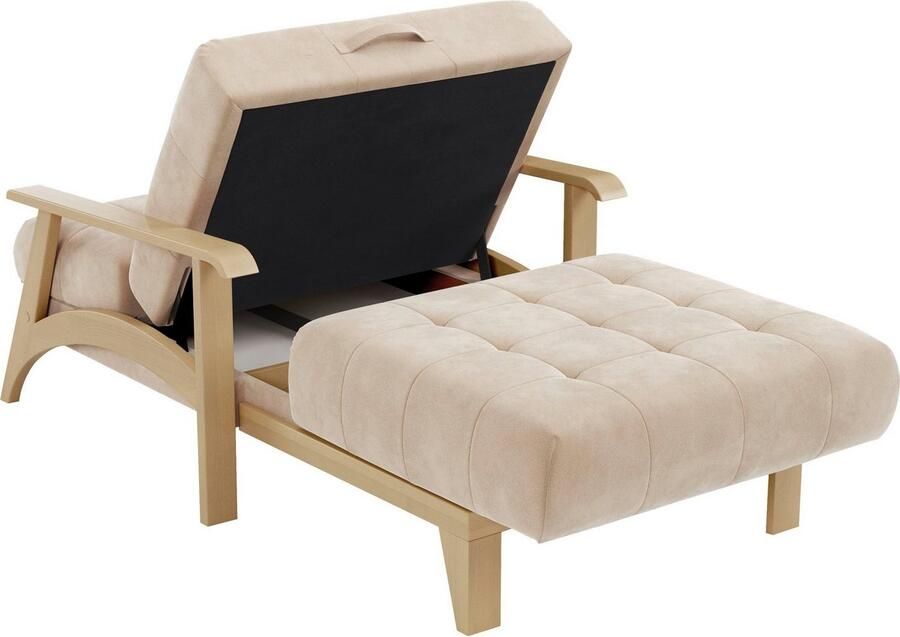 Sit&more Récamier Billund Armleuningen van natuurlijk beukenhout verschillende bekledingen en kleuren - Foto 4