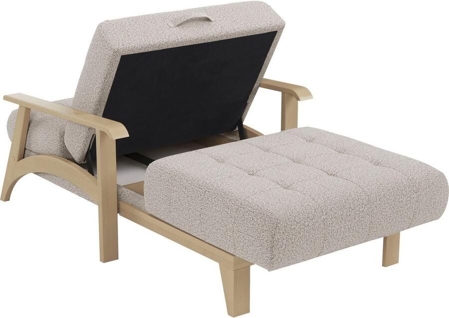 Sit&more Récamier Billund Armleuningen van natuurlijk beukenhout verschillende bekledingen en kleuren - Foto 4