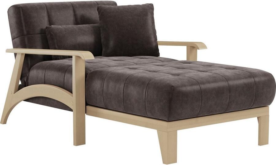 Sit&more Récamier Billund Armleuningen van natuurlijk beukenhout verschillende bekledingen en kleuren - Foto 6