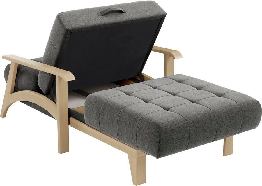 Sit&more Récamier Billund Armleuningen van natuurlijk beukenhout verschillende bekledingen en kleuren - Foto 4