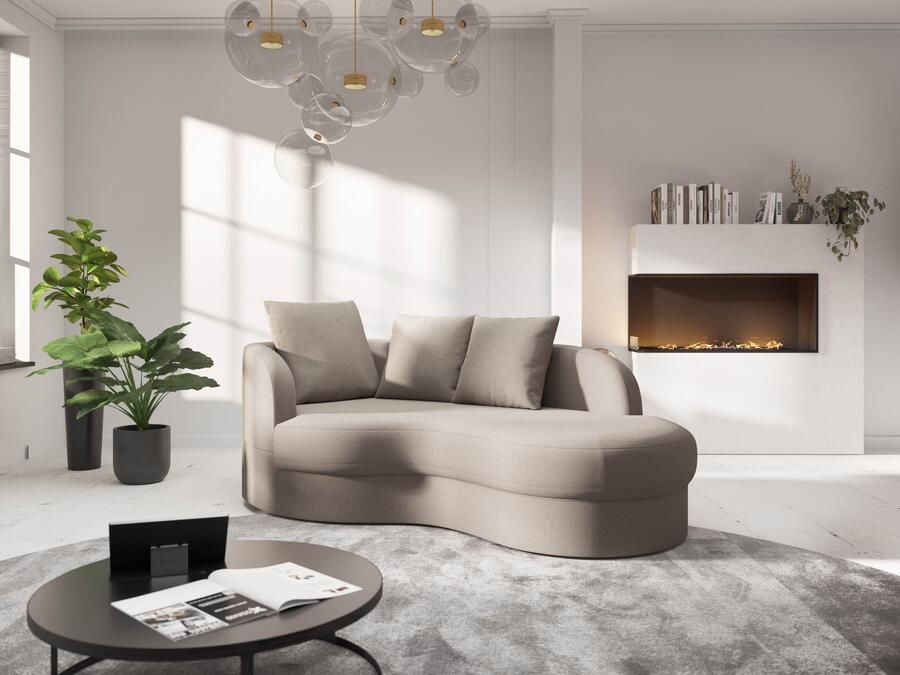 Sit&more Récamier Samba moderne organische vorm inclusief 3 losse rugkussens - Foto 4