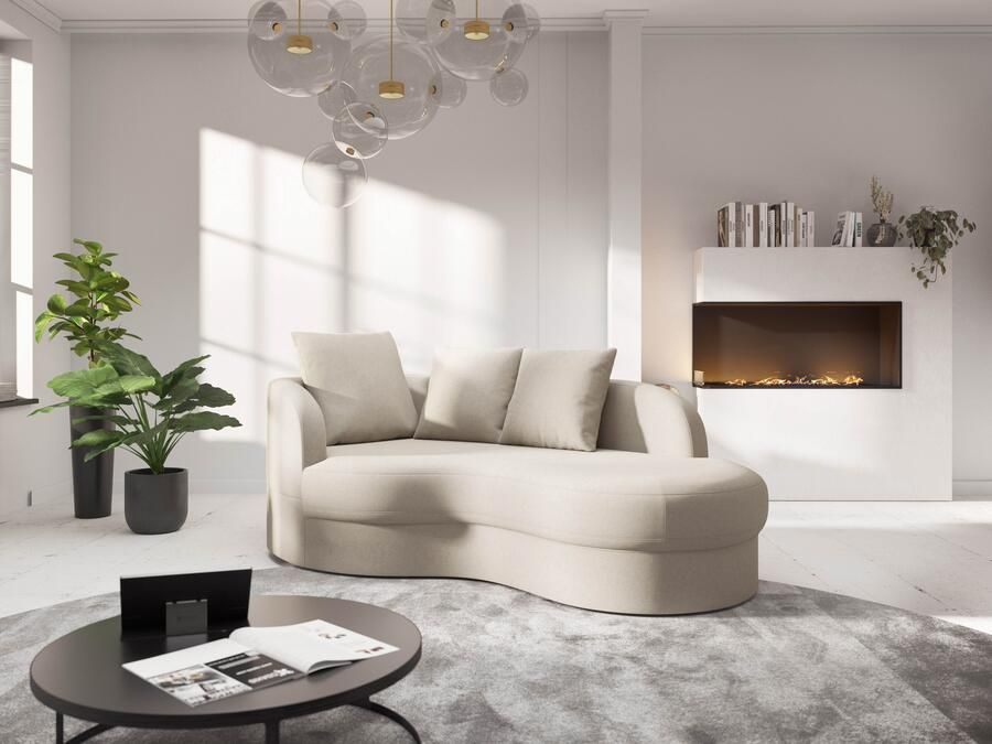 Sit&more Récamier Samba moderne organische vorm inclusief 3 losse rugkussens - Foto 4