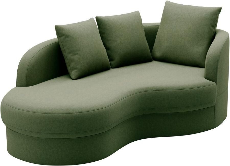 Sit&more Récamier Samba moderne organische vorm inclusief 3 losse rugkussens