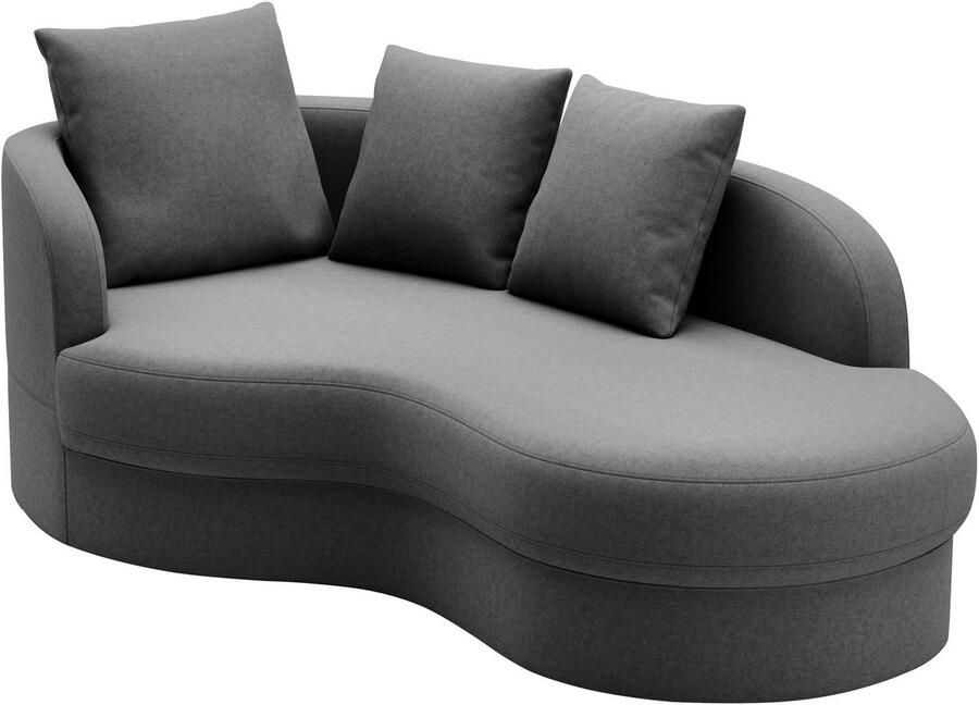 Sit&more Récamier Samba moderne organische vorm inclusief 3 losse rugkussens