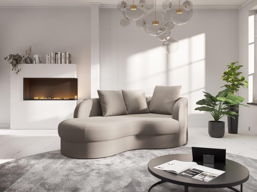 Sit&more Récamier Samba moderne organische vorm inclusief 3 losse rugkussens - Foto 4