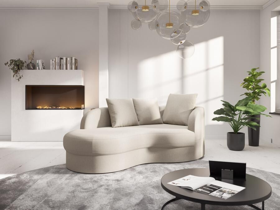 Sit&more Récamier Samba moderne organische vorm inclusief 3 losse rugkussens - Foto 4