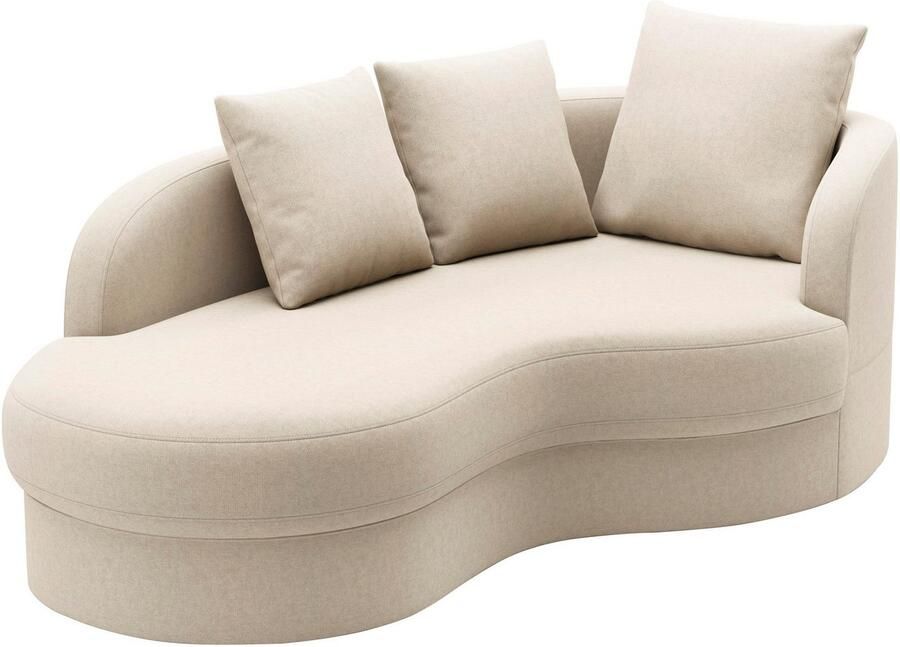 Sit&more Récamier Samba moderne organische vorm inclusief 3 losse rugkussens