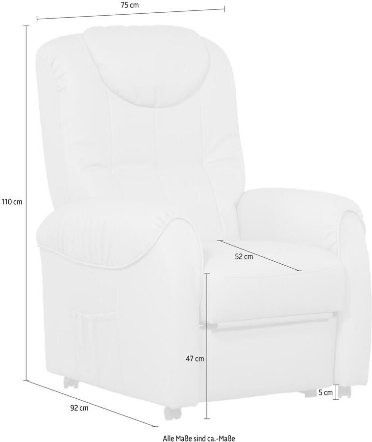 Sit&more Relaxfauteuil BASTIAN naar keuze handmatig verstelbaar of met motor en opstahulp