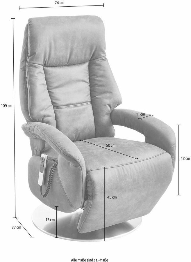 Sit&more Relaxfauteuil Enjoy in maat m naar keuze met motor en opstahulp (set) - Foto 4