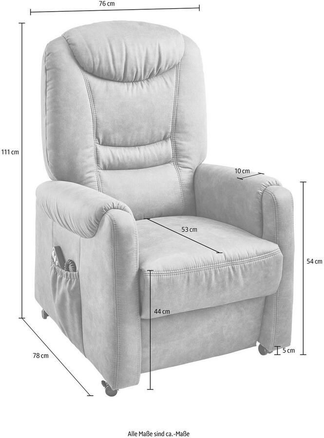 Sit&more Relaxfauteuil Morten in maat m naar keuze met motor en opstahulp (set) - Foto 6