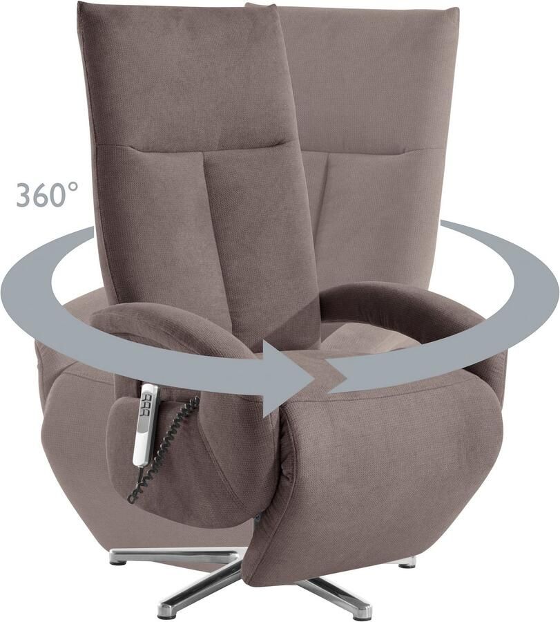 Sit&more Relaxfauteuil Tycoon met verstelbare hoofdsteun en 360° draaifunctie keuze tussen handmatige of elektrische functie ook met accu (draadloos) - Foto 4