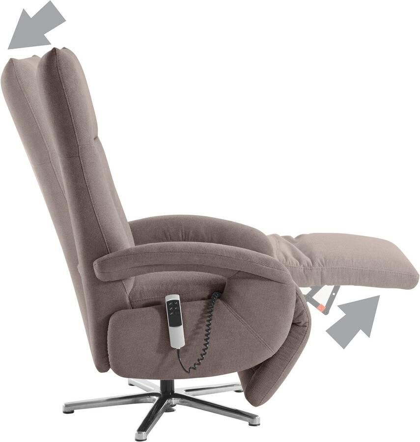 Sit&more Relaxfauteuil Tycoon met verstelbare hoofdsteun en 360° draaifunctie keuze tussen handmatige of elektrische functie ook met accu (draadloos) - Foto 3