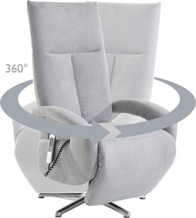 Sit&more Relaxfauteuil Tycoon met verstelbare hoofdsteun en 360° draaifunctie keuze tussen handmatige of elektrische functie ook met accu (draadloos) - Foto 3