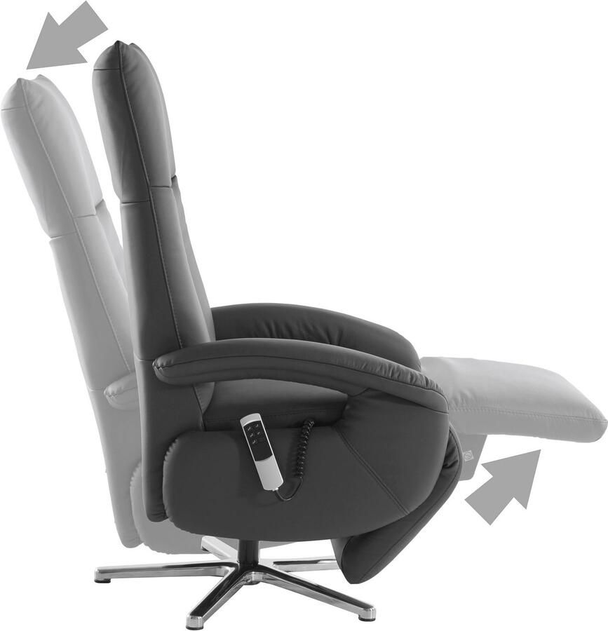 Sit&more Relaxfauteuil Tycoon met verstelbare hoofdsteun en 360° draaifunctie keuze tussen handmatige of elektrische functie ook met accu (draadloos) - Foto 2