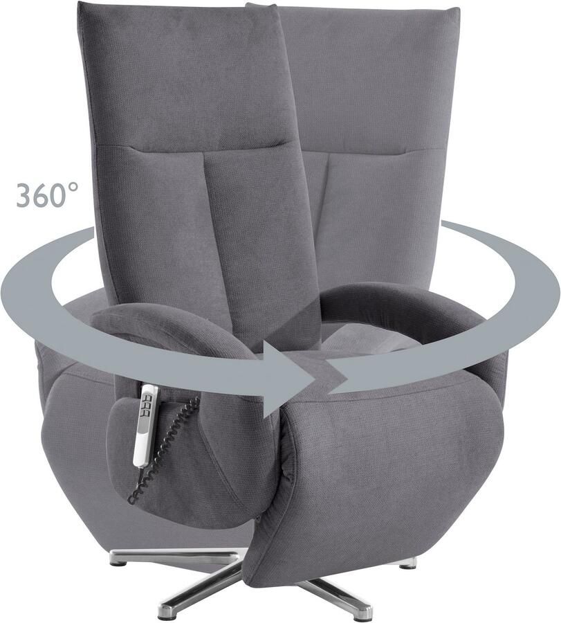Sit&more Relaxfauteuil Tycoon met verstelbare hoofdsteun en 360° draaifunctie keuze tussen handmatige of elektrische functie ook met accu (draadloos) - Foto 3
