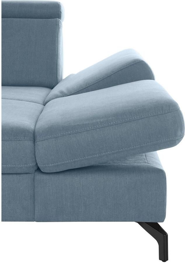 Sit&more Zithoek Brisbane U-vorm Poothoogte 12 cm inclusief verstelbare zitdiepte armleuningen en hoofdeind - Foto 4