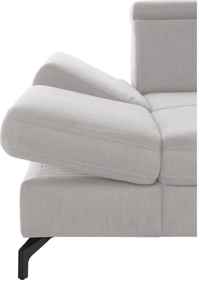Sit&more Zithoek Brisbane U-vorm Poothoogte 12 cm inclusief verstelbare zitdiepte armleuningen en hoofdeind - Foto 4