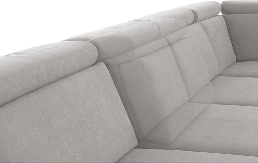Sit&more Zithoek Brisbane U-vorm Poothoogte 12 cm inclusief verstelbare zitdiepte armleuningen en hoofdeind - Foto 5