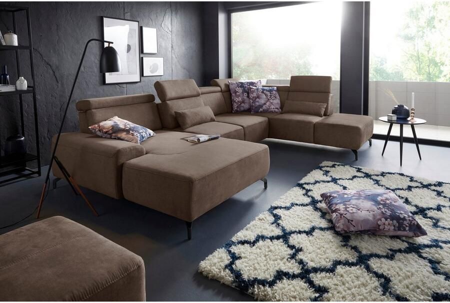 Sit&more Zithoek Gizeh U-vorm 12 cm poothoogte inclusief zitdiepteverstelling en verstelbare hoofdsteun - Foto 4