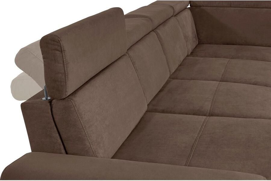 Sit&more Zithoek Gizeh U-vorm 12 cm poothoogte inclusief zitdiepteverstelling en verstelbare hoofdsteun - Foto 5