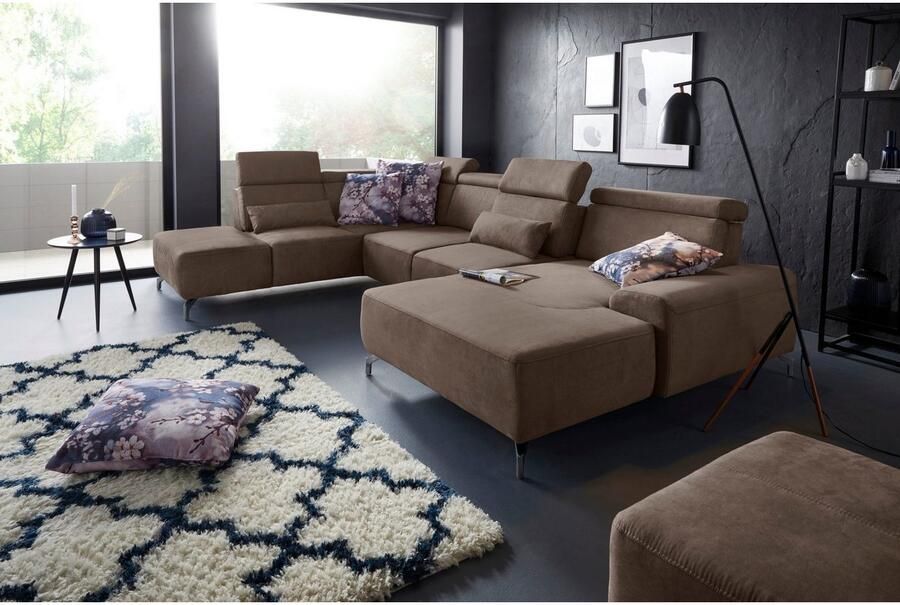Sit&more Zithoek Gizeh U-vorm 12 cm poothoogte inclusief zitdiepteverstelling en verstelbare hoofdsteun - Foto 4