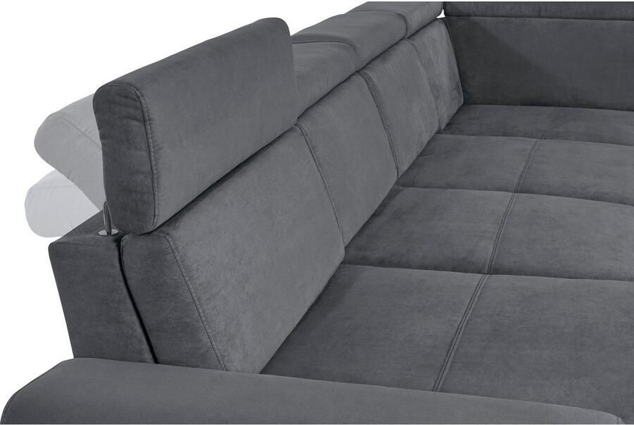 Sit&more Zithoek Gizeh U-vorm 12 cm poothoogte inclusief zitdiepteverstelling en verstelbare hoofdsteun - Foto 5