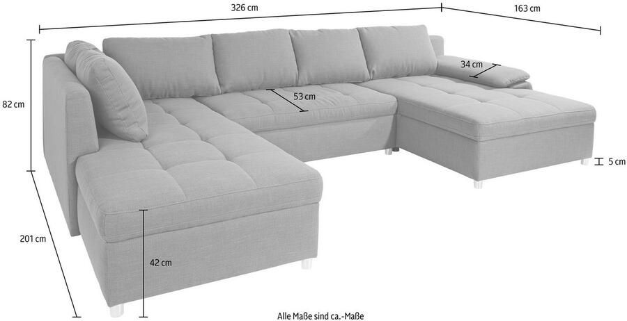 Sit&more Zithoek Labene U-vorm naar keuze met slaapfunctie en bedkist - Foto 6