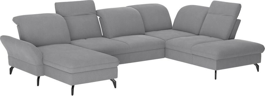 Sit&more Zithoek Leandro U-vorm Naar keuze met bed hoofdbord en armleuningfunctie en bedkist - Foto 5