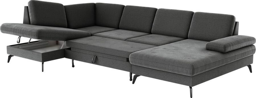 Sit&more Zithoek Morris U-vorm incl. zitdiepteverstelling keuze uit armleuningverstelling bedfunctie & bedlade - Foto 6