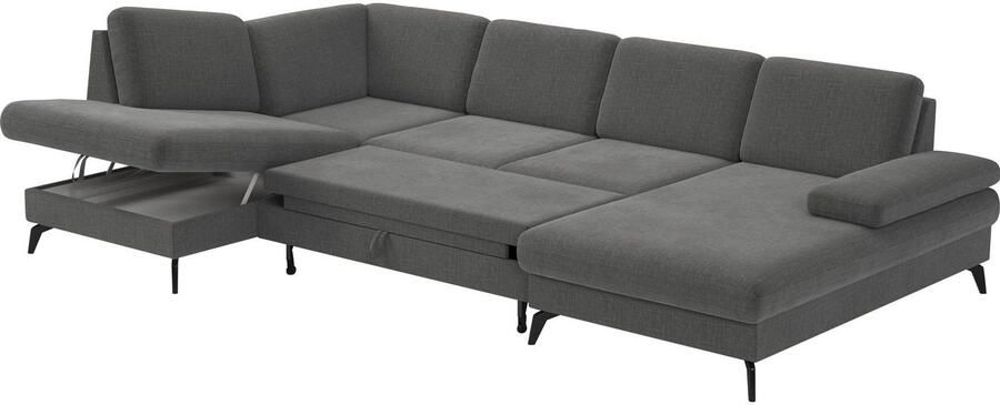 Sit&more Zithoek Morris U-vorm incl. zitdiepteverstelling keuze uit armleuningverstelling bedfunctie & bedlade - Foto 6