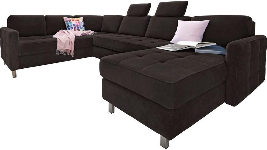 Sit&more Zithoek Pablo U-vorm naar keuze met slaapfunctie en bedkist - Foto 3