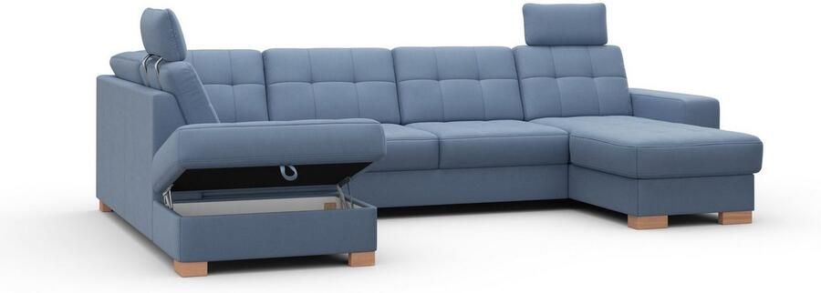 Sit&more Zithoek Quincy U-vorm naar keuze met slaapfunctie en bedkist - Foto 10