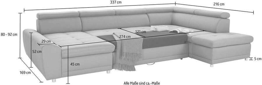 Sit&more Zithoek Riva U-vorm optioneel met slaapfunctie - Foto 7