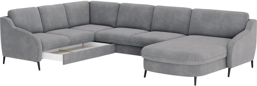 Sit&more Zithoek Soul U-model optioneel met bedfunctie en bedlade of lade - Foto 5