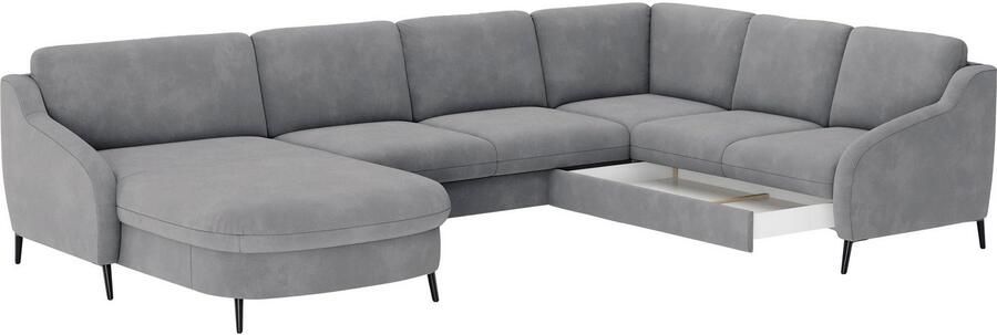 Sit&more Zithoek Soul U-model optioneel met bedfunctie en bedlade of lade - Foto 4