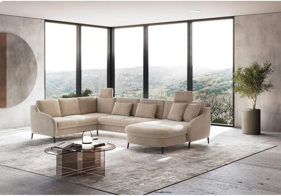 Sit&more Zithoek Soul U-model optioneel met bedfunctie en bedlade of lade - Foto 2