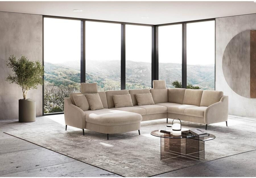 Sit&more Zithoek Soul U-model optioneel met bedfunctie en bedlade of lade - Foto 2