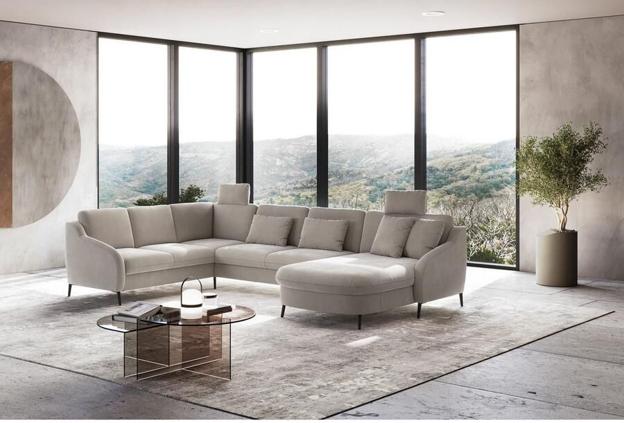 Sit&more Zithoek Soul U-model optioneel met bedfunctie en bedlade of lade - Foto 2