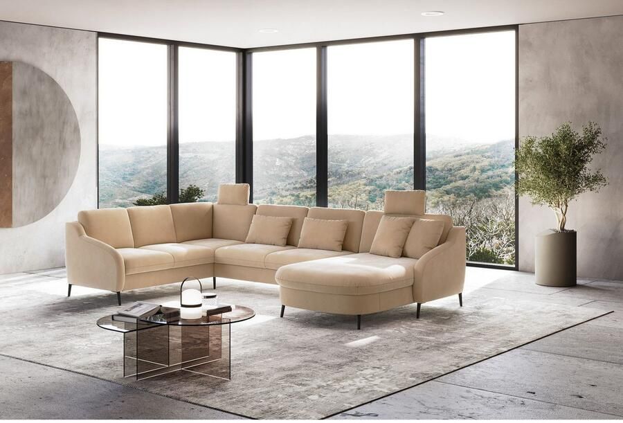 Sit&more Zithoek Soul U-model optioneel met bedfunctie en bedlade of lade - Foto 2