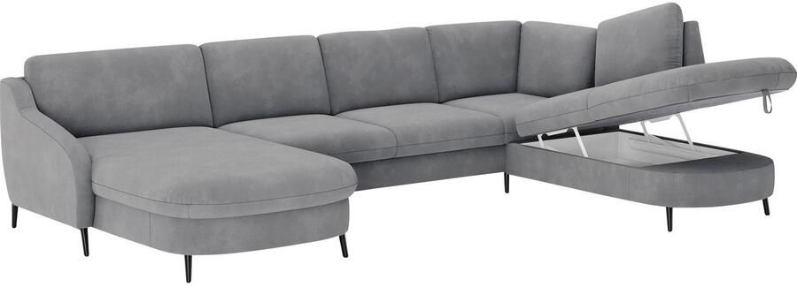 Sit&more Zithoek Soul U-model optioneel met bedfunctie en bedlade of lade - Foto 4