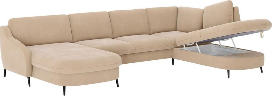 Sit&more Zithoek Soul U-model optioneel met bedfunctie en bedlade of lade - Foto 4